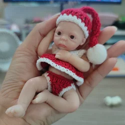 4.5 Inch Miniature Babies Full Silicone Reborn Baby Dolls with Accessories for Kids Christmas/Birthday Gifts