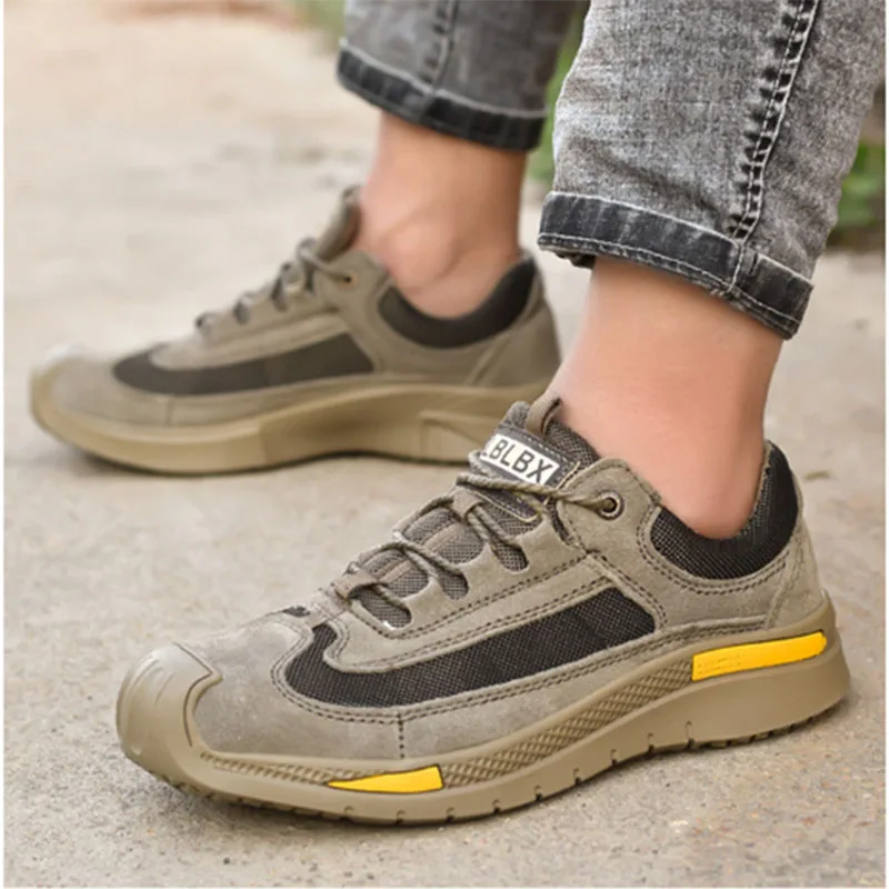 

Safety Protect Shoes for Men Anti Kick Anti Collision Steel Toe Work Men Shoe Anti Slip Soft Sole Wear-resistant Sneaker for Men
