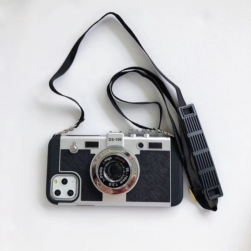 3D Retro Camera Leather Case decoration phone protective case for IPhone 14 Pro Max Mini XS XR X 8 7 Plus phone cover decoration