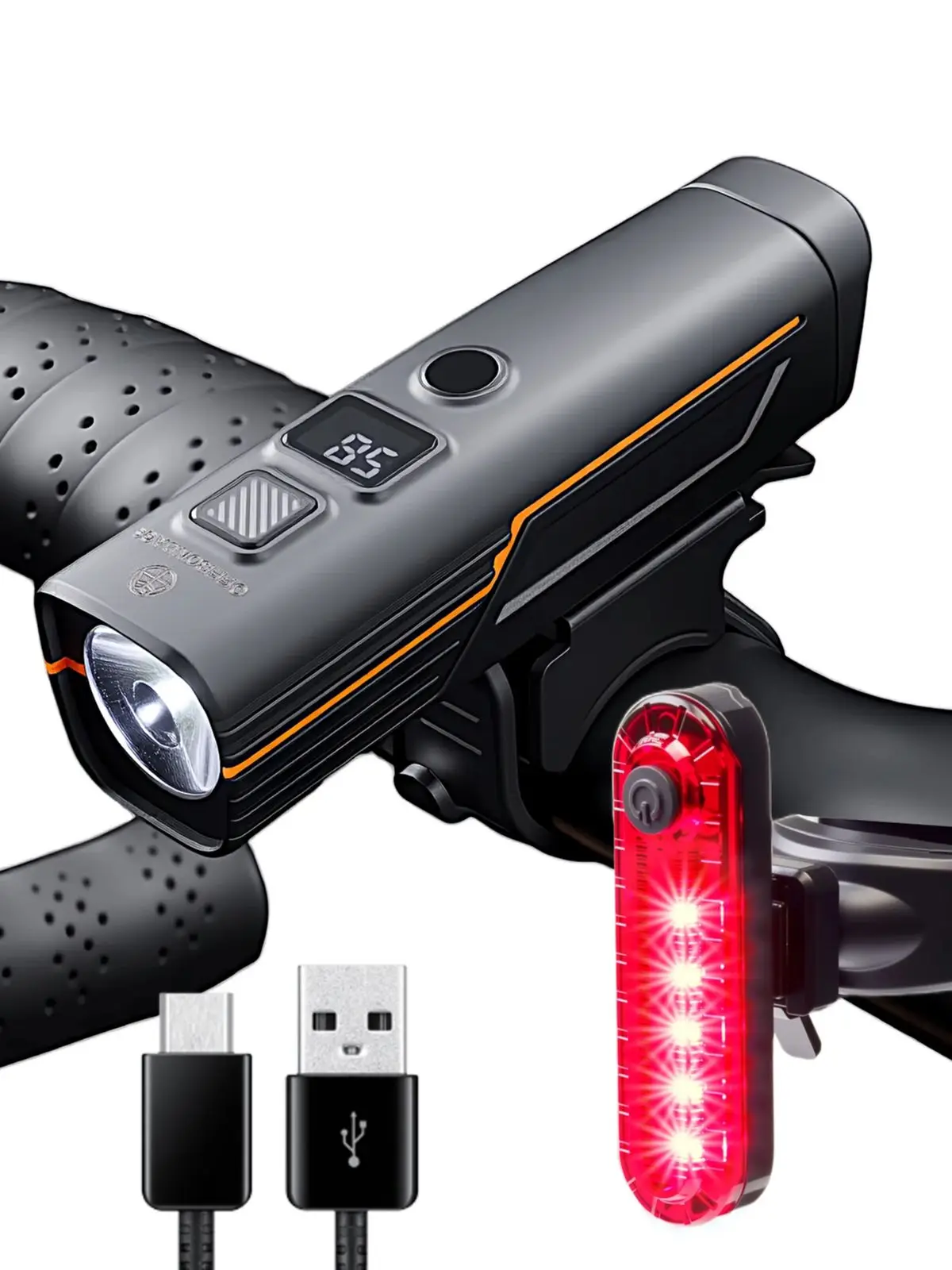 AliExpress OFFBONDAGE OFFBONDAG Bike Front Light High Lightness Waterproof MTB Road Bicycle Headlight Rechargeable Cycling Flashlight Outdoor Lamp