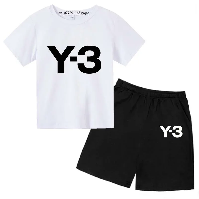 

3-12Y Kids Summer 2-Piece T-Shirt & Pants Set Boys & Girls Casual Letter Print Outfits