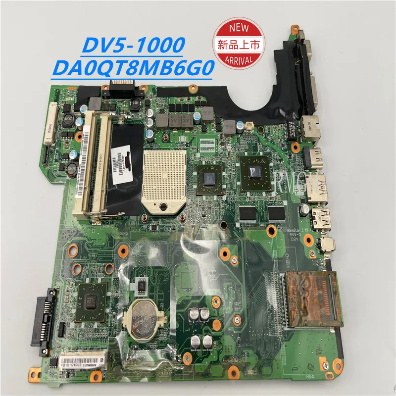 Original genuine DA0QT8MB6G0 FOR HP DV5 DV5-1000 s1 Laptop Motherboard 482324-001 DDR2 W/ HD3470 GPU 100% tested good