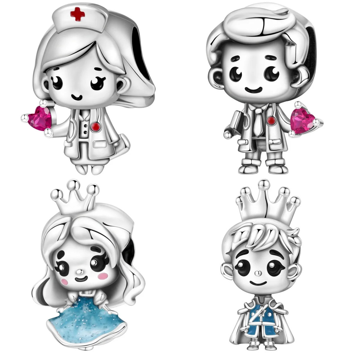 

Orstarry 925 Sterling Silver Cartoon Character Nurse Beads Fit Women Bracelets Charms DIY Birthday Party Gifts Jewelry Accessory