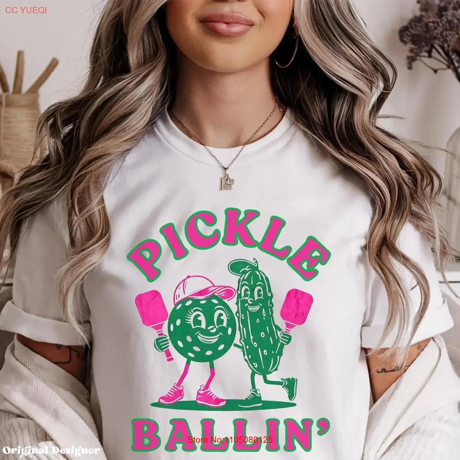 

Pickle Ballin' T Shirt Fun Pickelball Pickleball Lover Pickel Ball Trendy for Player Sport vintage Washed Soft