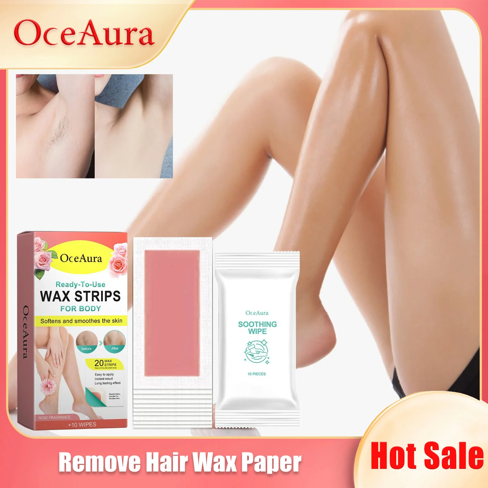

Armpit Depilatory Remove Underarm Legs Private Parts Body Hair Growth Inhibitor Smoothing Mild Painless Eliminate Hair Wax Paper