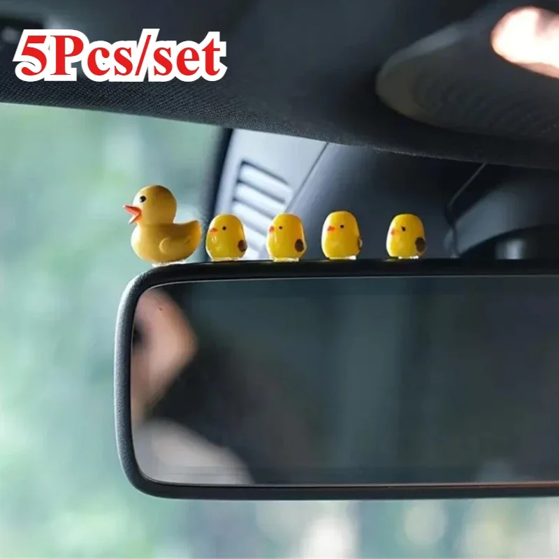 

5 шт./компл., мини-милые автомобильные украшения в стиле утенка, украшения автомобиля, аксессуары для авто