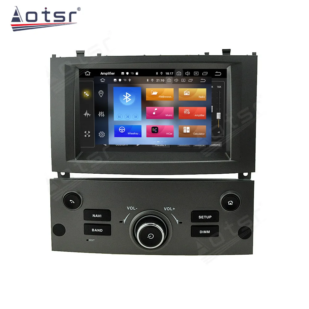 Android 14 Car No DVD CD Player For Peugeot 407 2004-2010 Car GPS Satnav Car Stereo Unit GPS Navigation With DSP And Rree Camera