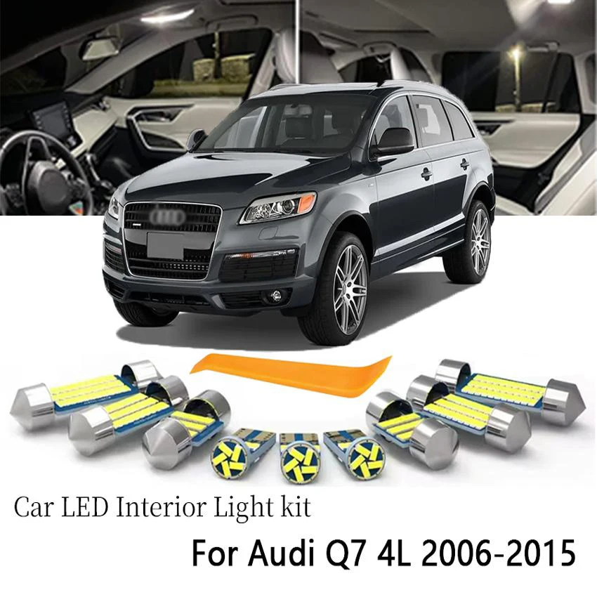 8/14/20Pcs Car Interior LED Light Bulb Kit For Audi Q7 4L 2006-2011 2012 2013 2014 2015 Vehicle Reading Dome Trunk Indoor Lamp