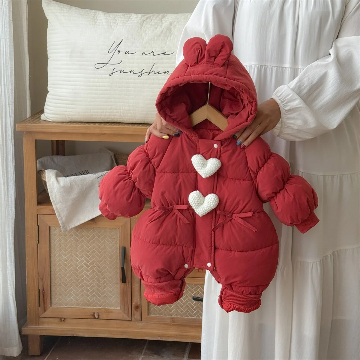 0-2세 여아용 티엔드 겨울용 면 재킷, 고탄력 따뜻한 안감, 지퍼 잠금, 캐주얼 웨어