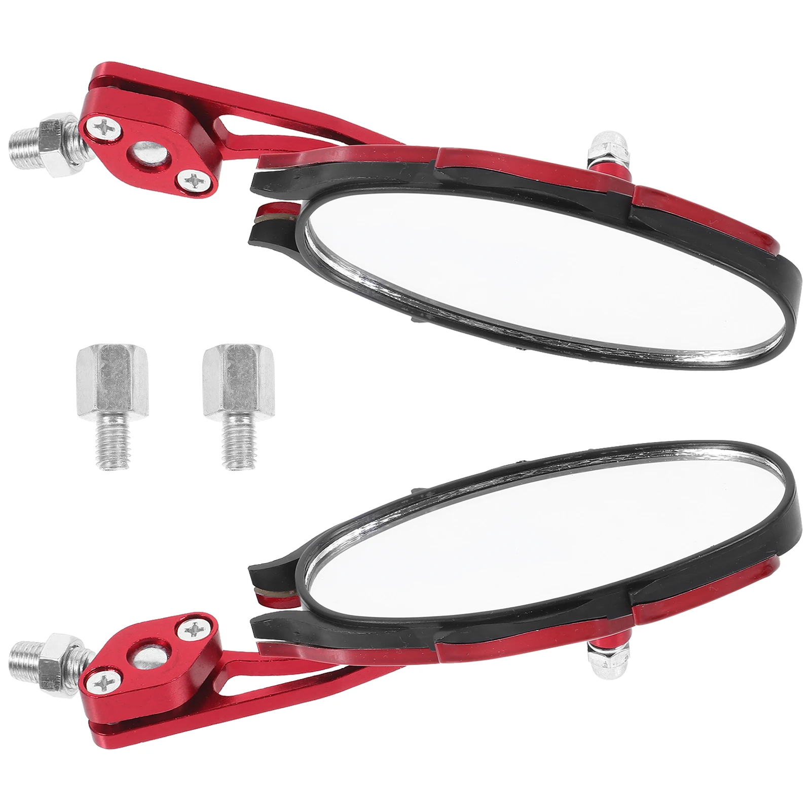 

Universal Motorcycle Rearview Mirrors Durable Glass Metal Plastic Side Mirrors Scooter Handlebar Replacement Enhanced Visibility