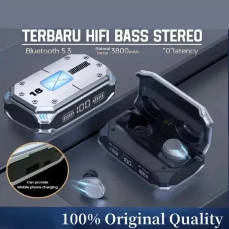 M41 Bluetooth イヤホンワイヤレスヘッドフォンスマートタッチワイヤレスヘッドセット LED ディスプレイステレオサウンドイヤフォンスマートフォン用