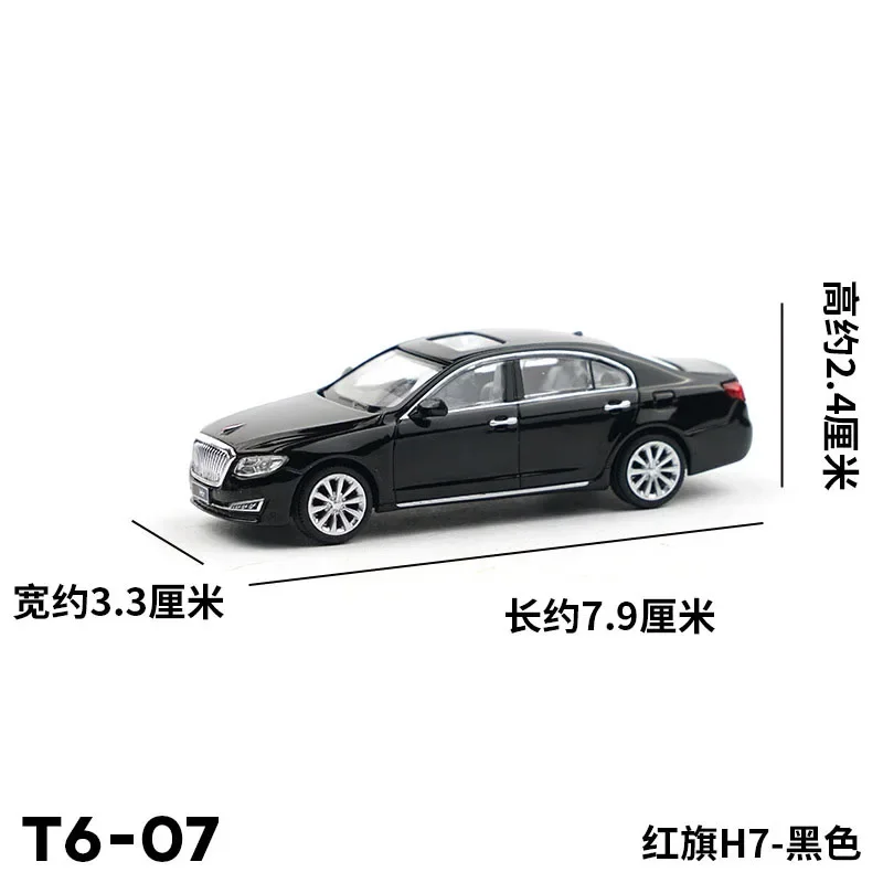 Diecast Original 1:64 Scale Hongqi H7 Simulation Alloy Car Model Static Display Collectible Toy Gift Decration Souvenir