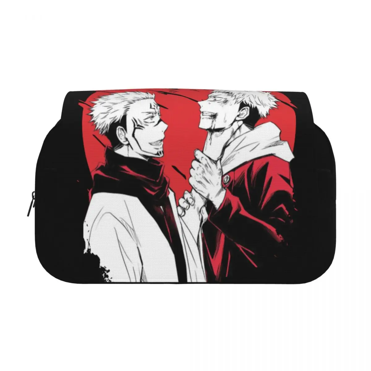 Double Clamshell Pen Case Jujutsus Kaisens Anime Pencilcases Pen for Girl Boy Pencil Bags Students School Zipper Stationery