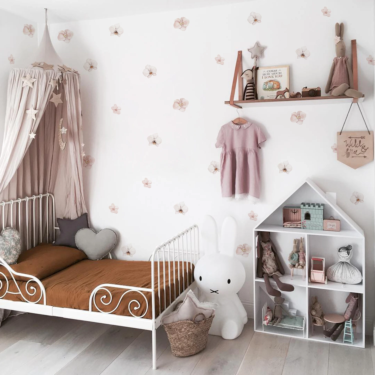 

Boho Tropical Floral Wall Stickers for Children's Room Home Decor Living Room vinilo decorativo pared infantil Kids Stickers