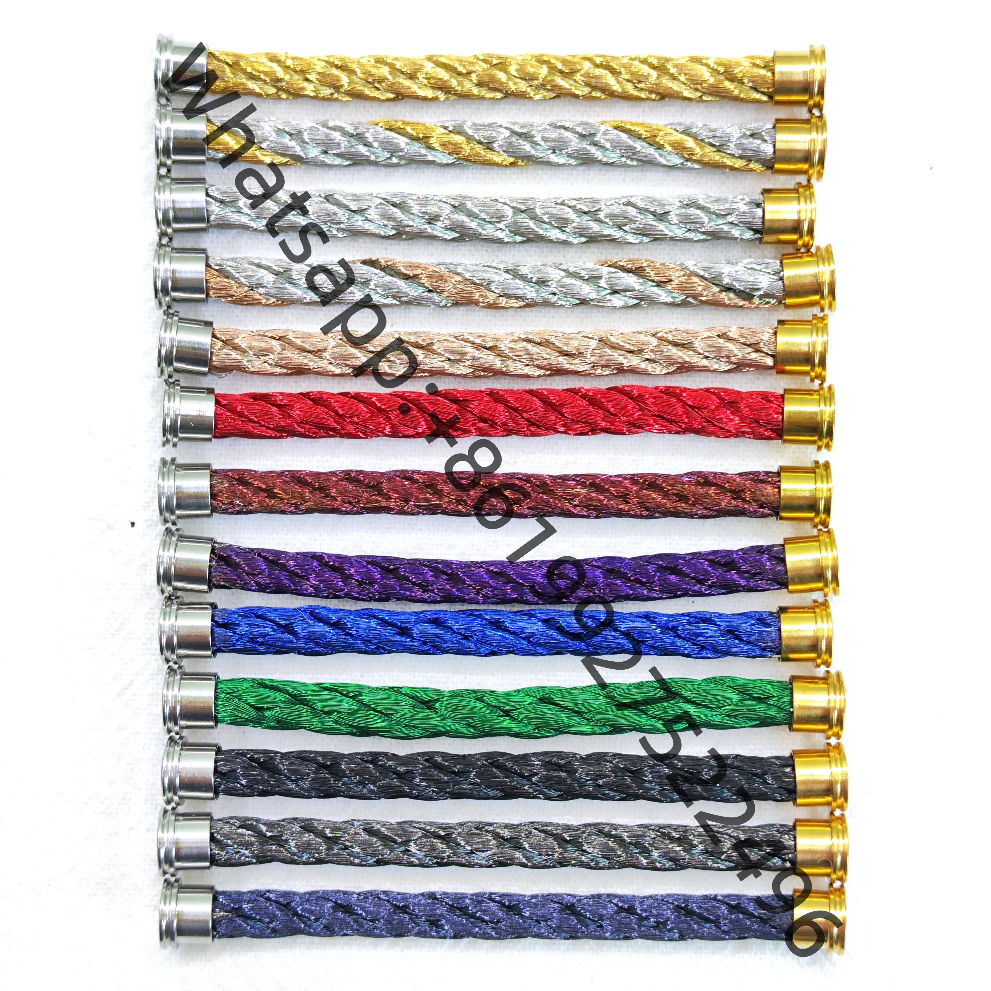 Multi-color wire rope for bracelet replacement. Freely match colors to change bracelet style. Bracelet accessories