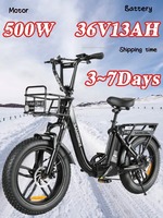 SAMEBIKE C05PRO Folding Ebike Adult 20Inch Fat Tire Electric Bicycle 500W Powerful Motor 36V13A Lithium Battery Electric Bicycle