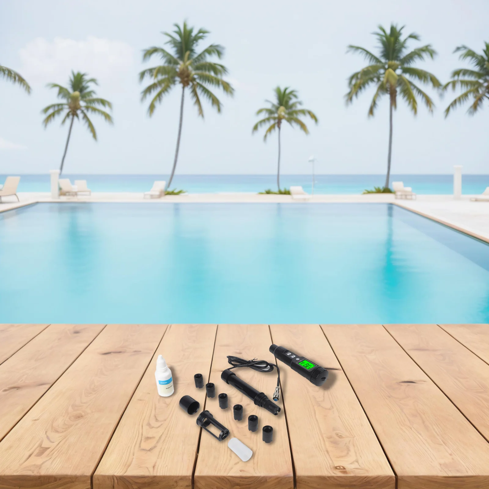 Aquarium Oxygen Meter Dissolved Oxygen Meter Protective Probe Covers Temperature Compensation Compact Design Easy Measurement