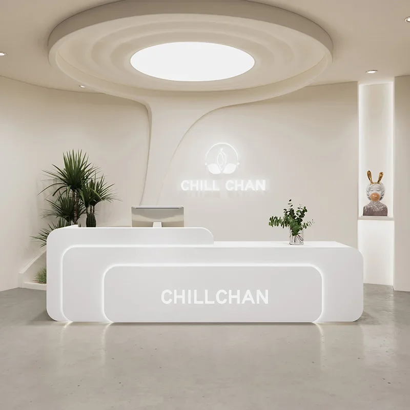 

Plexiglass Furniture Counter For Box Store Cheap Small Room Desks Salon Reception Desk Home Bar Hairdressing Muebles Cafe Dhome