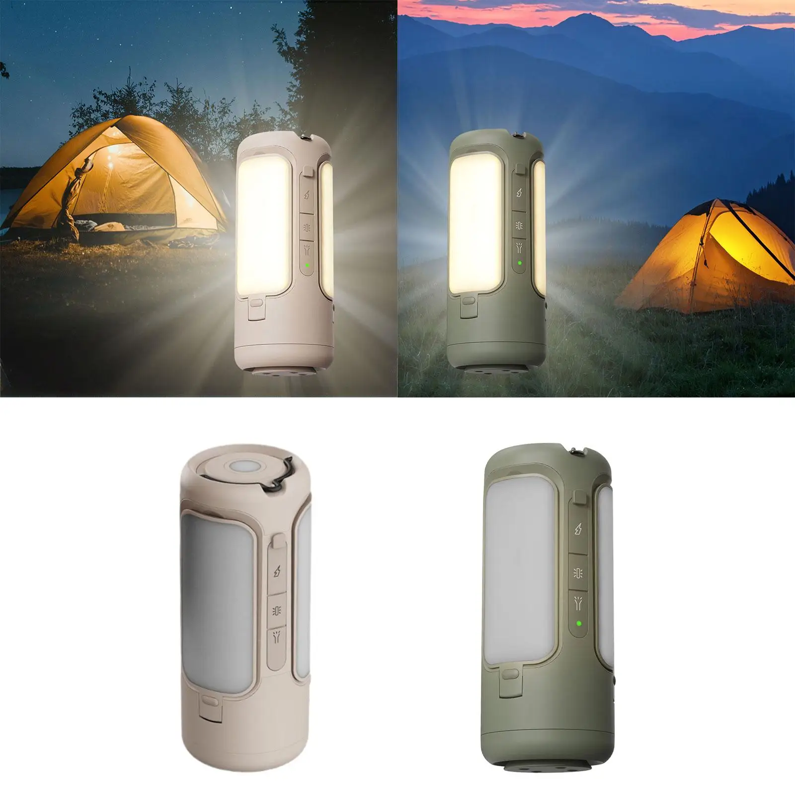 Portable Camping Lantern Atmosphere Light LED Flashlight Camp Tent Lamp