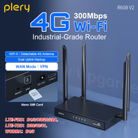 Plery CAT4 4G Router 300Mbps LTE Router WAN/LAN WIFI6 Wireless RouterDC Power 4*5dBi Antennas Supports 16 Devices VPN/Firewall
