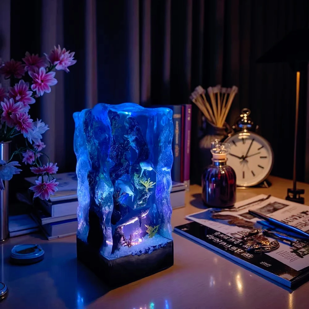 idee-cadeau-haut-de-gamme-sculpture-lumineuse-en-resine-decoration-de-table-grand-requin-blanc-micro-paysage-marin-decoration-de-la-maison