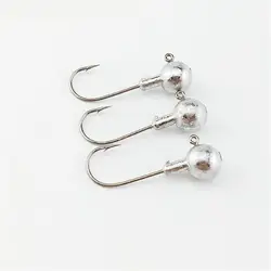 3pcs/lot Fishing Exposed Lead Jig Head Hook 2g 3.5g 5g 7g 10g Barbed Carbon Steel Hook Soft Lure For Worm Fishing Tackle