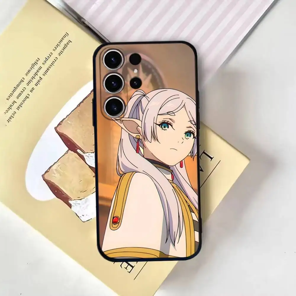 Capa de telefone de reencarnação sem emprego Mushoku Tensei para SamsungS25,24,21,22,23,30, Ultra,20,Plus,Fe,Lite,Note,10,9, capa preta macia