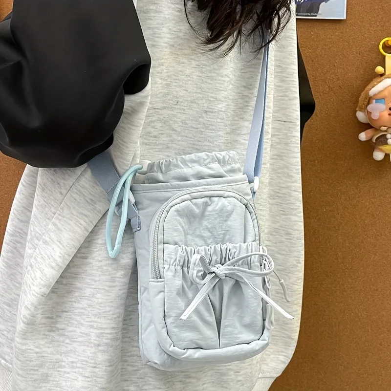 

Women's Adjustable Crossbody Bow Bag Drawstring Closure, Casual Everyday Use, Fashion Versatile Single Shoulder Crossbody Bags