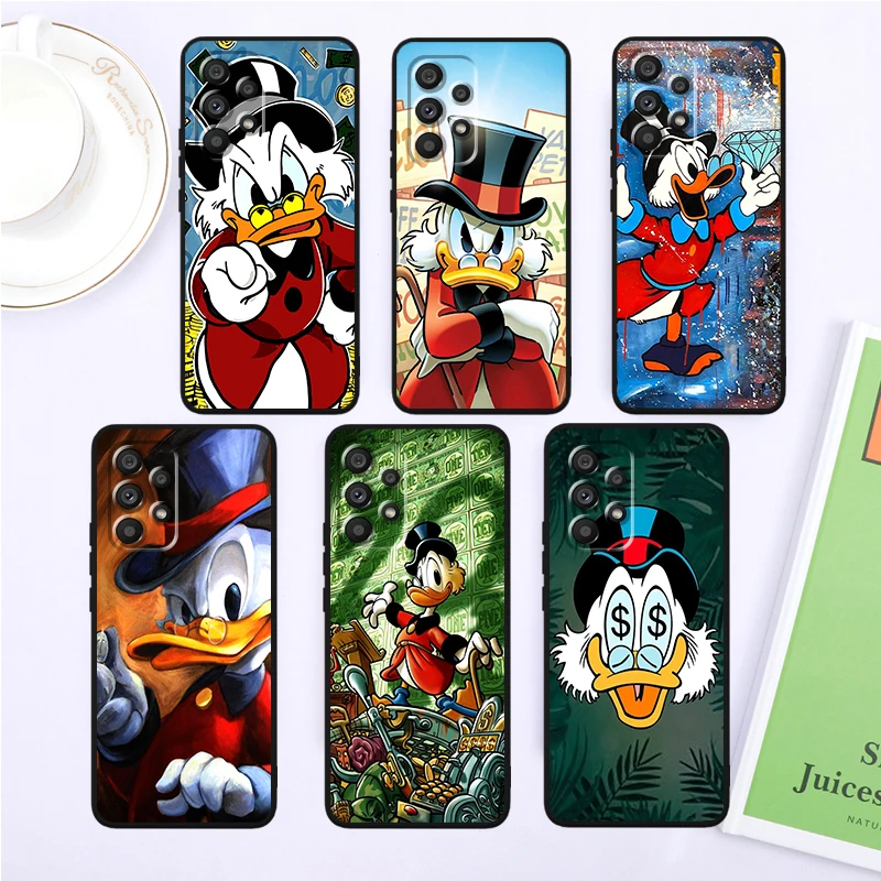 

Disney McDuck Scrooge Cool For Samsung Note 20 10 Ultra Plus A31 A14 A12 A70 A34 A25 A04 A05 A15 A24 5G Black Cover Phone Case