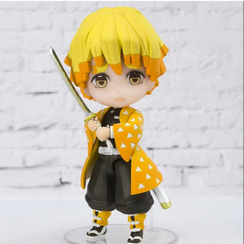 

Новый Bandai Demon Slayer Agatsuma Zenitsu Q версия модель игрушки праздничный подарок коллекционные украшения для рабочего стола на складе