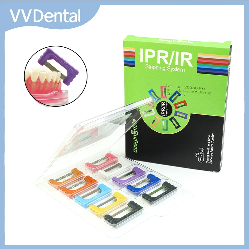 

10Pcs Dental IPR Orthodontic Kit Interproximal Reduction Strips Enamel Polishing Double Sided Autoclavable Reduce Saw Tools