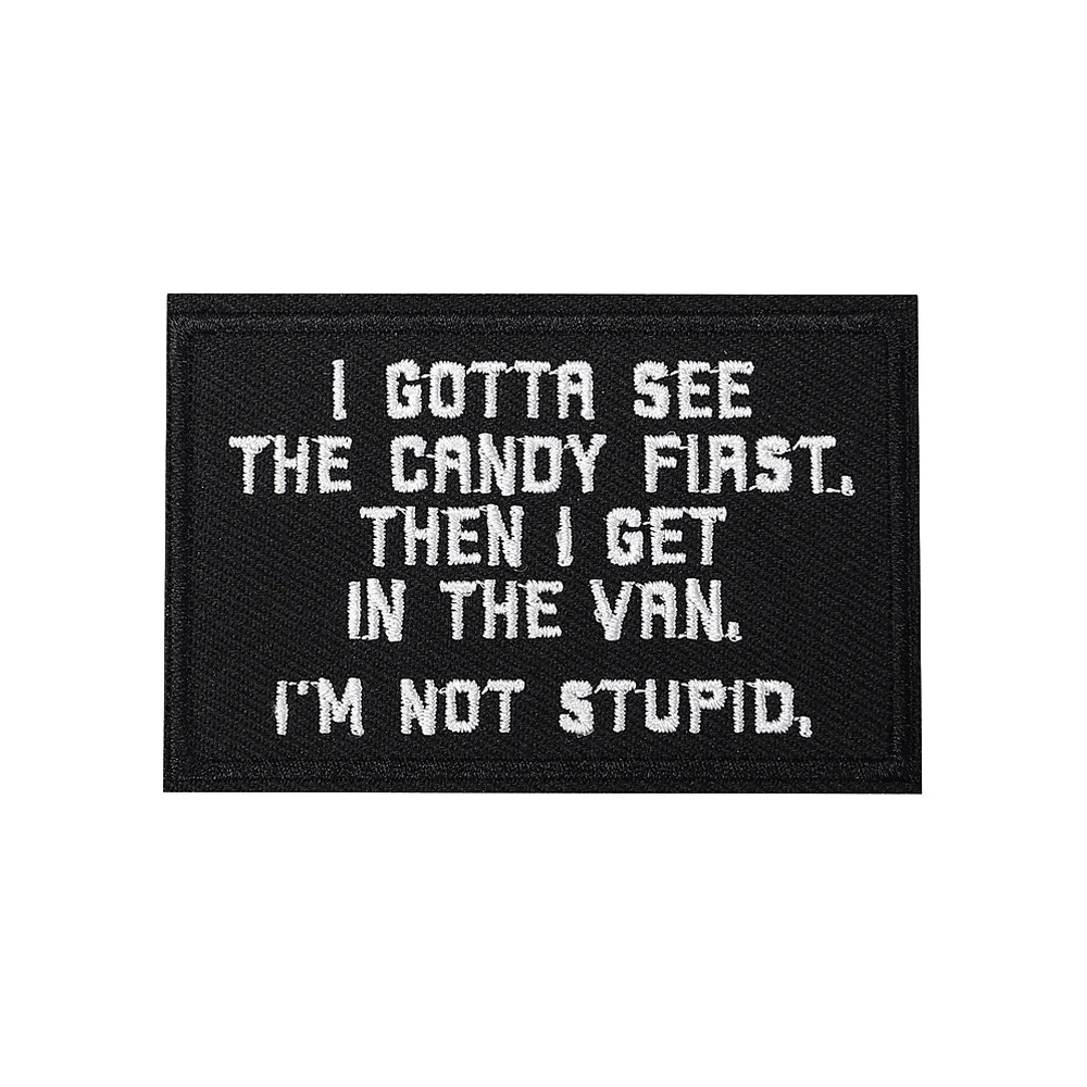 CANDY FIRST Velcros Тактическая нашивка Fun Meme Quote Крючок-петля Застежка Вышитая наклейка Значок для рюкзака Molle Jeans