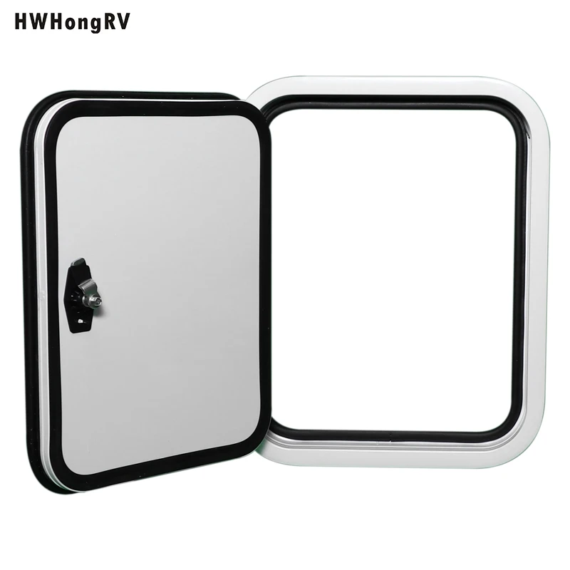 Hwhongrv Camper RV's- أبواب تخزين الوصول إلى المقصورة مع مفصلين زوايا مستديرة فتحة 500*400 لـ Campervan #4
