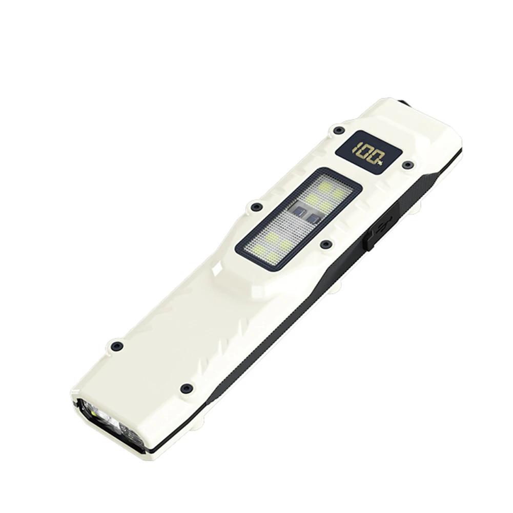 LED Ultra-thin Flashlight with Digital Display Ultra Slim Pocket Flashlight Flat Shape Flashlights for Outdoor Home Emergencies