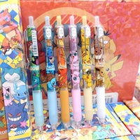 24pcs/lot Cartoon Pokemon Press Gel Pen Cute 0.5mm Black Ink Signature Pens Promotional Gift School Supplies