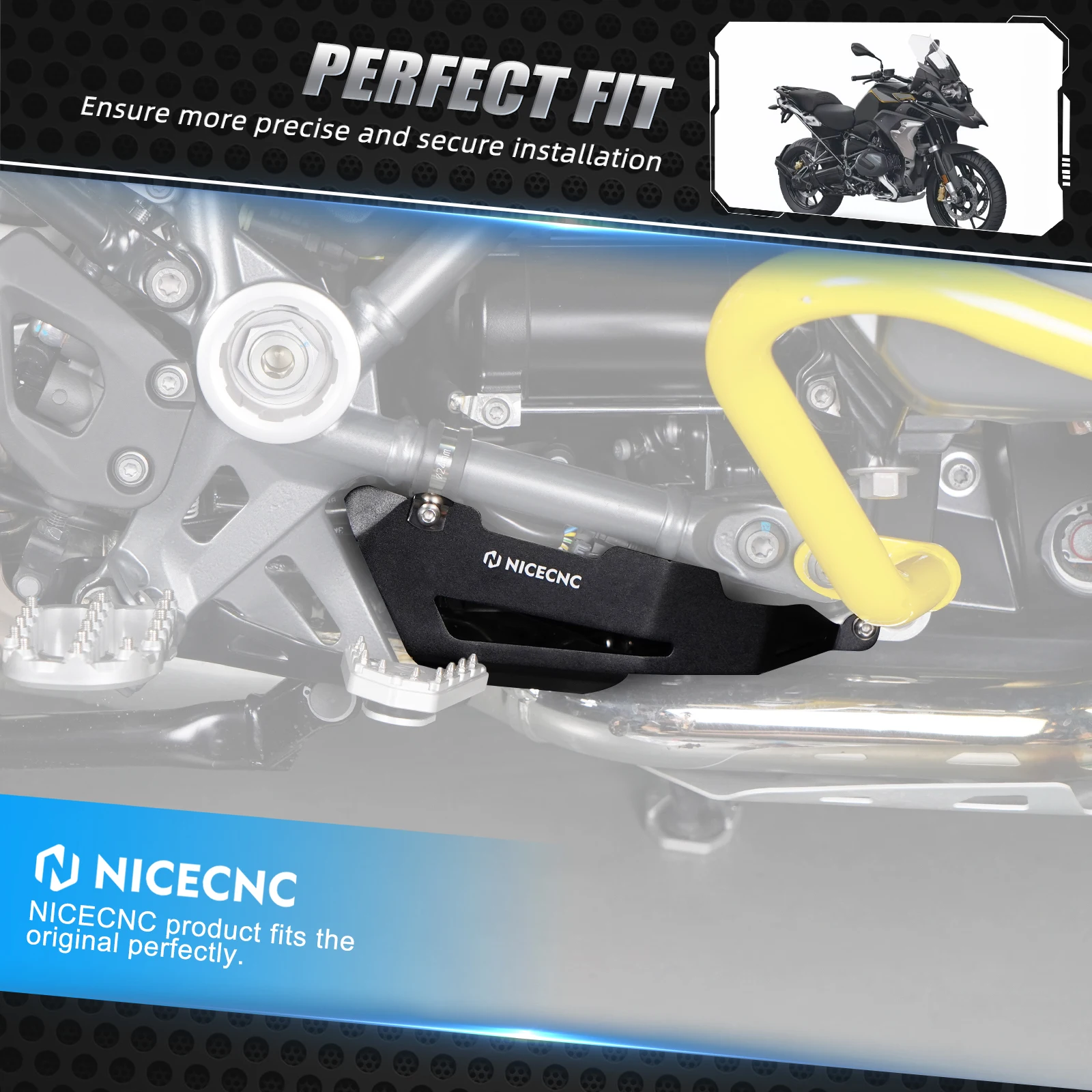 For BMW R1250GS /Adventure R1250 GSA 2019-2024 NICECNC Motorcycle Oxygen Sensor Cover Guard Protector Exhaust Flap Control Guard