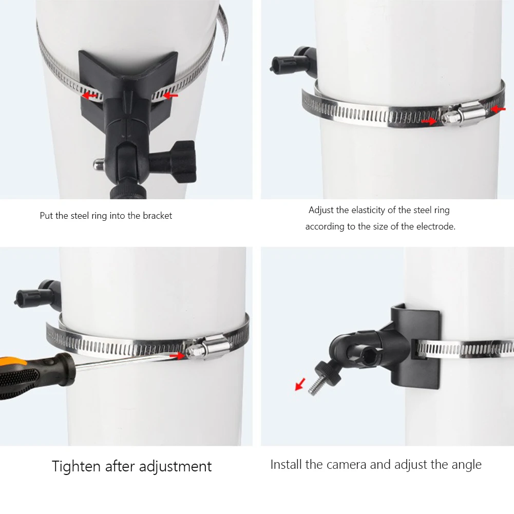 Camera Mount Pipe Mounting Bracket Adjustable Mast Mount 360° Rotation for Ring Stick Up Cam/Spotlight Cam/EufyCam 2C