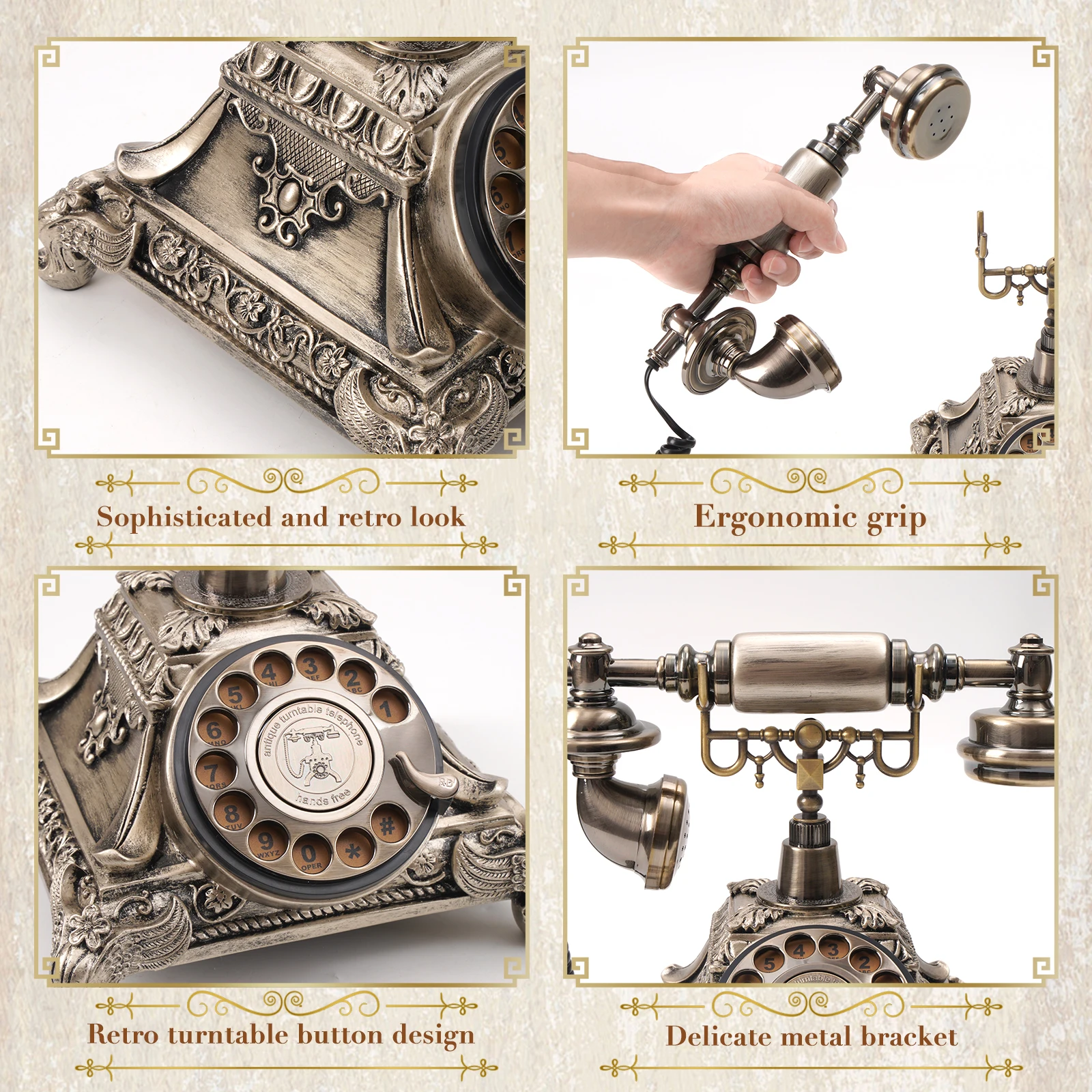Audio Message Book Voice Record Vintage Telephone Recorder Wedding Phone Customized w/ Voicemail Best Wishes for Birthday Party
