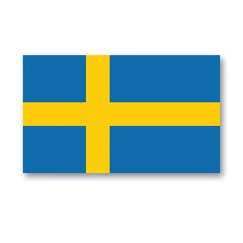 

Swedish Flag Bumper Stickers Are Made of Durable Waterproof Material, Motorcycle Helmet Trunk Vinyl Stickers