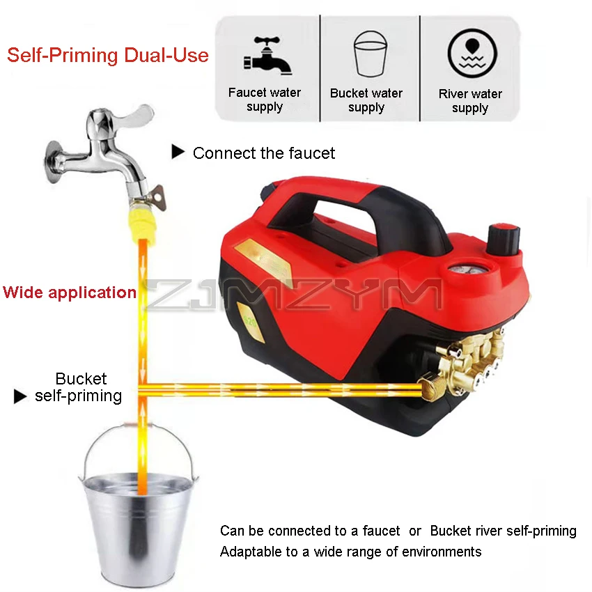 220V Pressure Car Washer Household Car Washer Portable Washing Machine Electric High Pressure Car Wash Tool Cleaning Tools