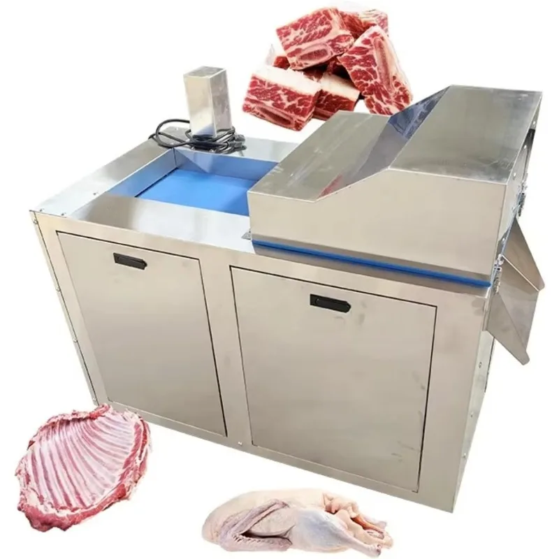 Customized Commercial fully automatic frozen meat slicer 1.8 kW power capacity 100-200 kg/hour thickness adjustable from 0-50 mm