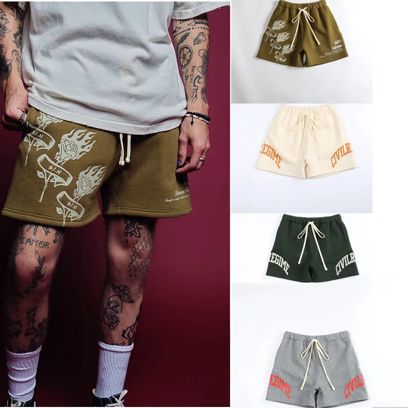 

Pure Cotton Summer Running Shorts Men Print Bodybuilding Jogging Gym Fitness Shorts Fashionable Styletraining Casual Shorts Men