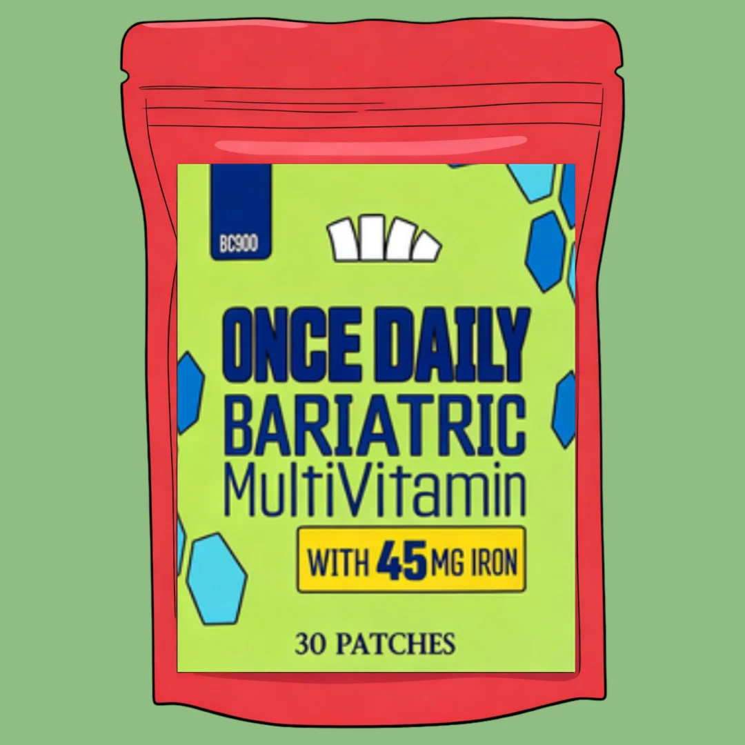 Bariatric Multivitamin Transdermal Patches for Women & Men 21 Essential Vitamins - Gastric Sleeve Support 30 Patches