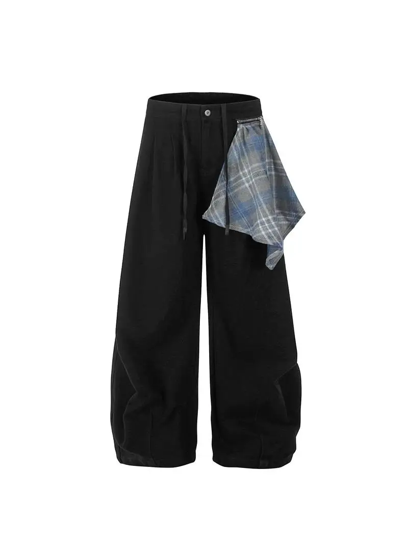 

American High Street Detachable Blue Liner Straight Leg Work Pants ex Cleanfit Loose Silhouette Couple Casual Pants