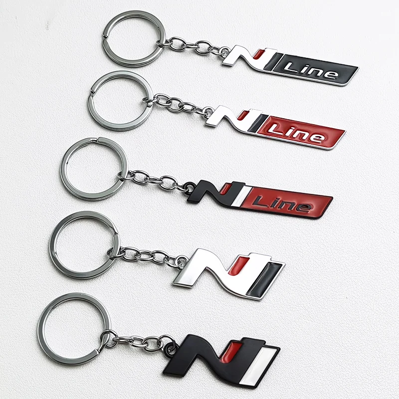 المعادن Nline N خط كيرينغ الفاخرة شعار سيارة المفاتيح لشركة هيونداي i30 i40 i20 ix35 كوبيه توكسون سوناتا إلنترا كونا اكسسوارات #1