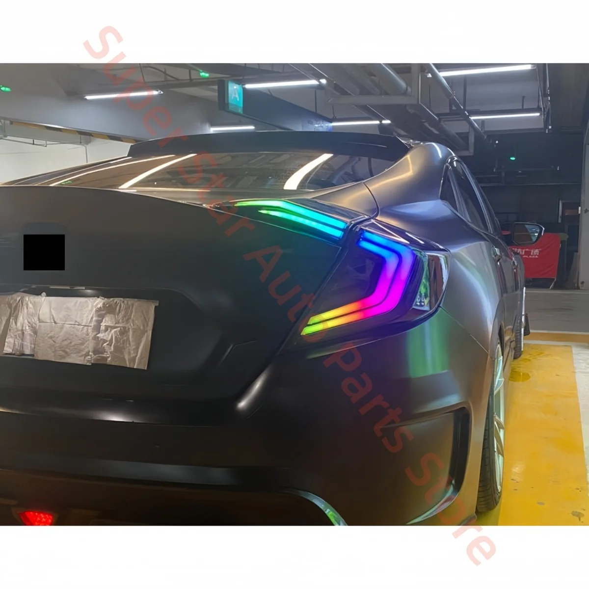 For Honda 10th Generation Civic Taillight assembly Modified LED Flowing water Turn brake light Reversing light Rear headlights