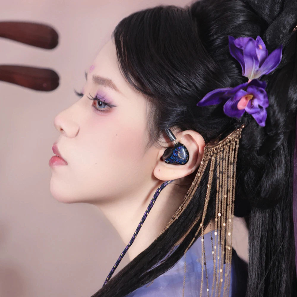 TANGZU TIAN PENG HIFI IEMs 1DD 6BA 1BC Гибридный драйвер Наушники-вкладыши Монитор Наушники 4,4 мм Балансовые наушники