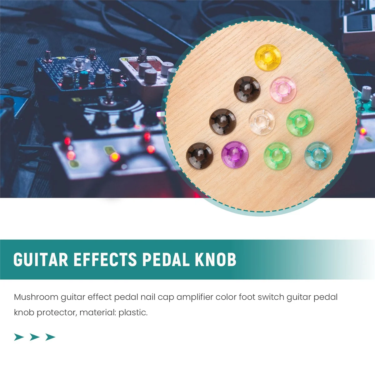 10Pcs Mushroom Guitar Effect Pedal Foot Nail CAP AmplifieRS Color Foot SwitCH Guitar Pedal Knobs