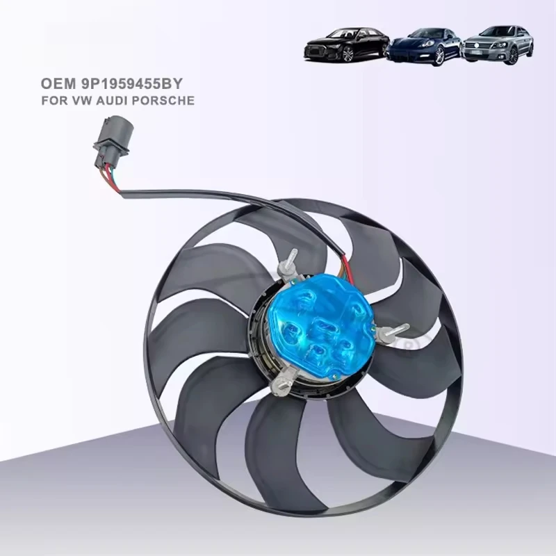 

Для Porsche 982 718 2017-2019 OE 9P1959455BY 9P1959455B Вентилятор охлаждения радиатора двигателя в сборе с бесщеточным двигателем