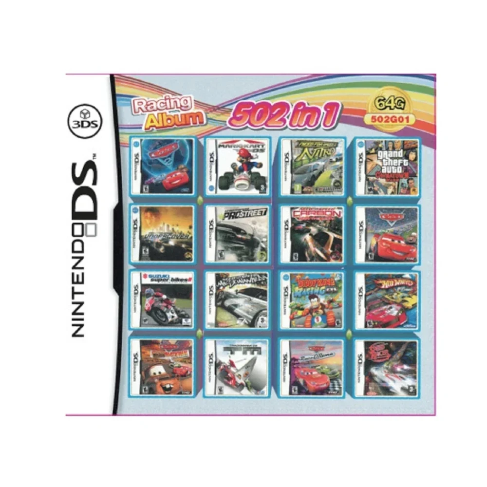 All-in-One DS-Spielkassette 4300/520/500/486/482 in 1 Super Combo DS-Spielkarte Englische Version für DS Lite DSi 2DS 3DS New 3DS